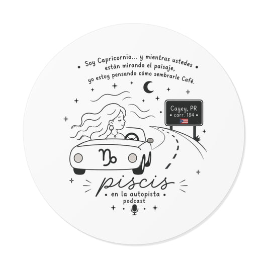 Sticker Waterproof de Vinyl – Capricornio en la Autopista