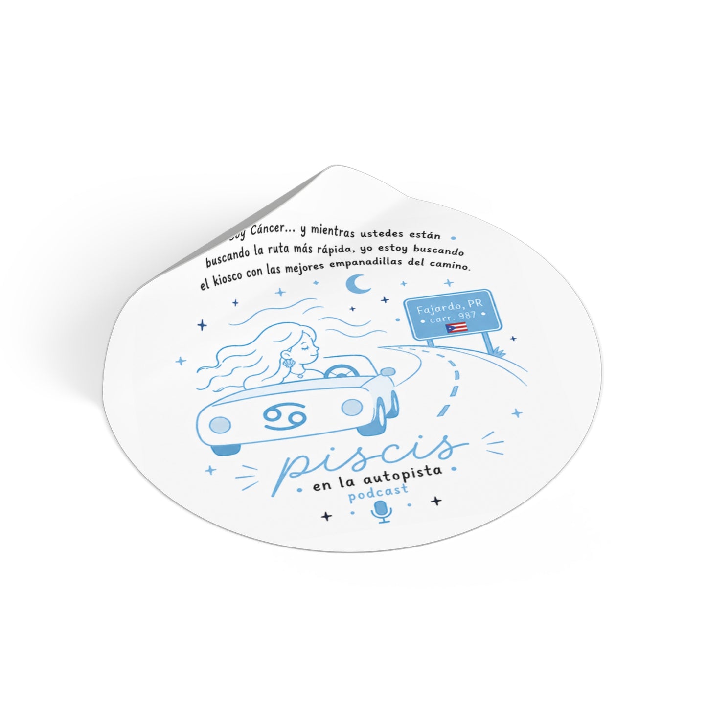 Sticker Waterproof de Vinyl – Cáncer en la Autopista.