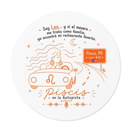 Pisces Sticker — 'Soy Leo' Astrology Round Vinyl Sticker (Ponce, PR)