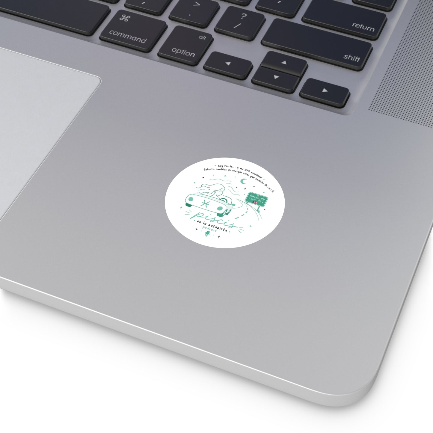 Piscis Vinyl Sticker — "Sigue las vibras" Waterproof Decal
