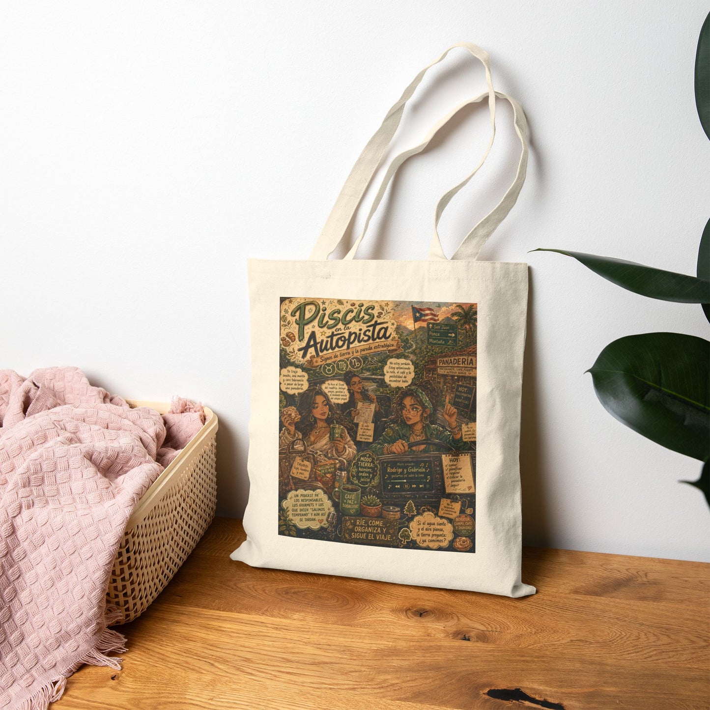 Zodiac Fire Signs Tote Bag — "Leo the Elegant, Aries the Fiery, Sagittarius the Philosopher" Cotton Canvas