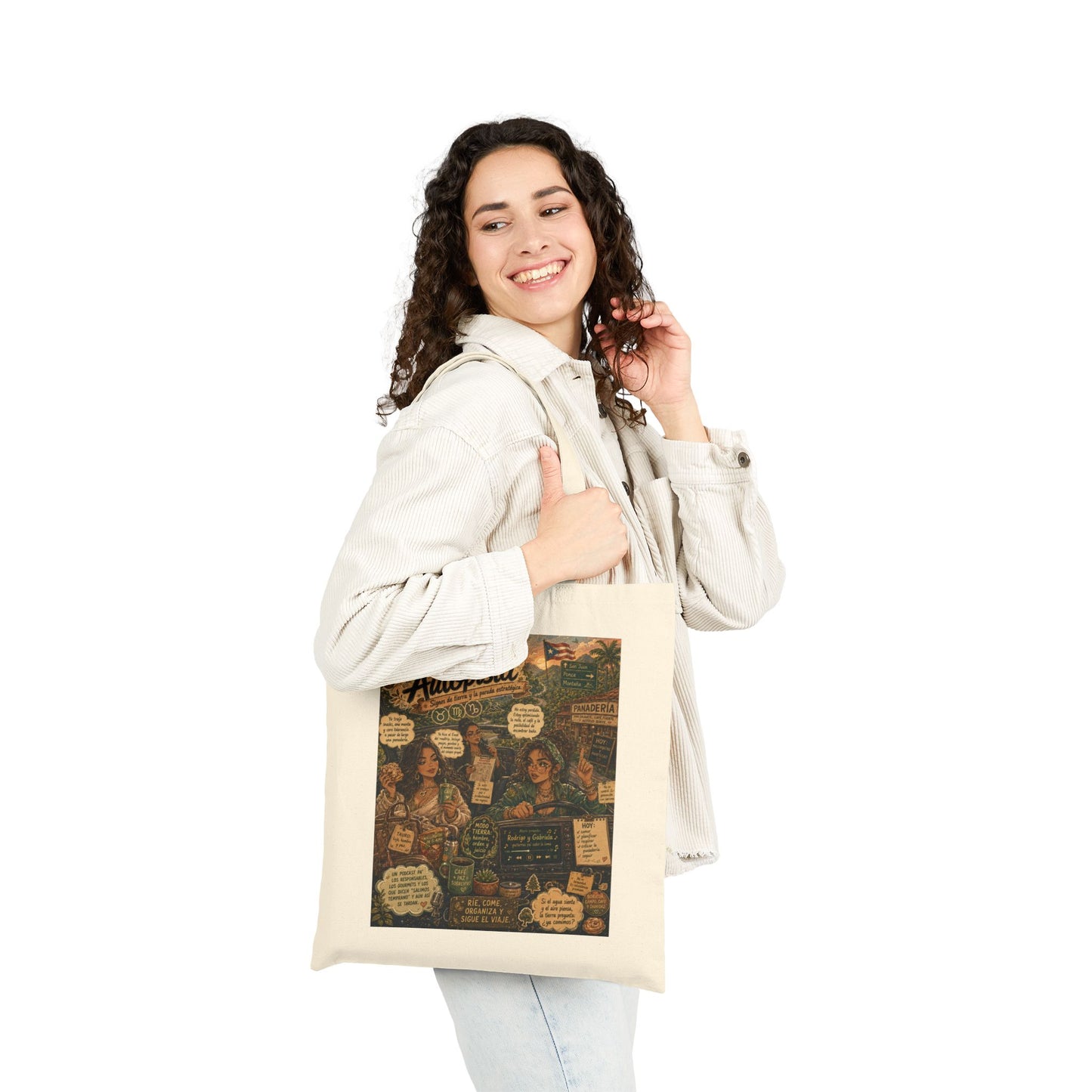 Zodiac Fire Signs Tote Bag — "Leo the Elegant, Aries the Fiery, Sagittarius the Philosopher" Cotton Canvas