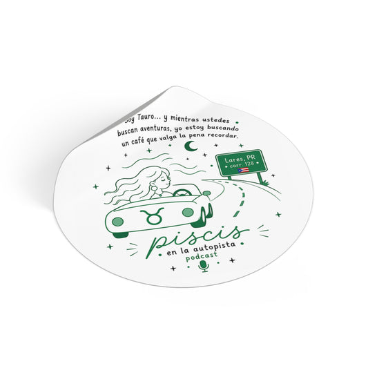 Sticker Waterproof de Vinyl – Tauro en la Autopista