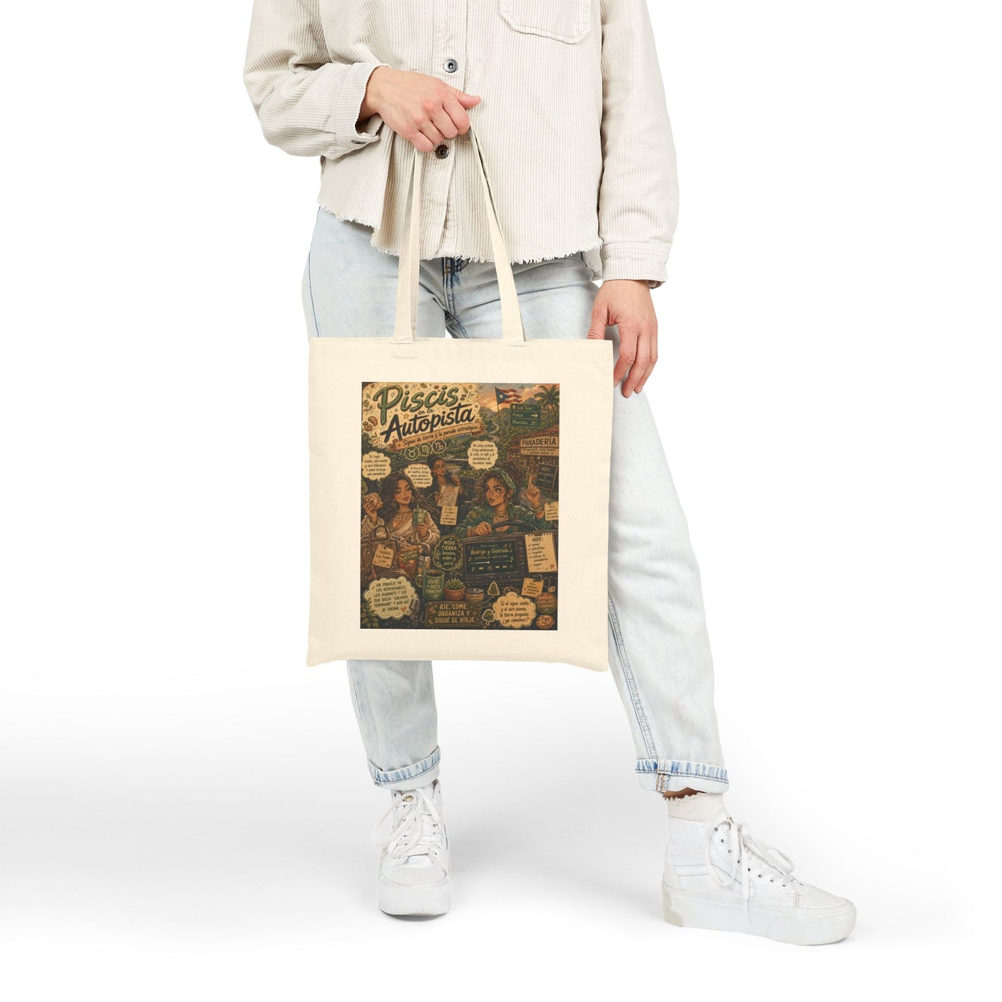 Zodiac Fire Signs Tote Bag — "Leo the Elegant, Aries the Fiery, Sagittarius the Philosopher" Cotton Canvas