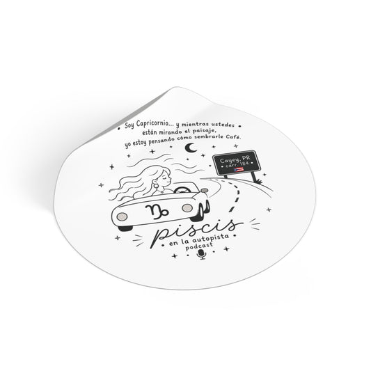 Sticker Waterproof de Vinyl – Capricornio en la Autopista