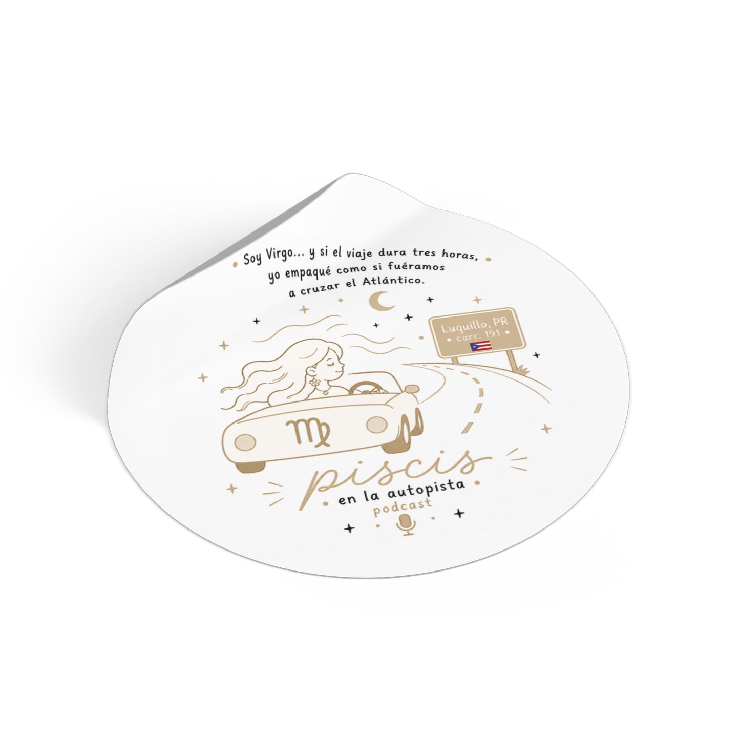 Sticker Waterproof de Vinyl – Virgo en la Autopista