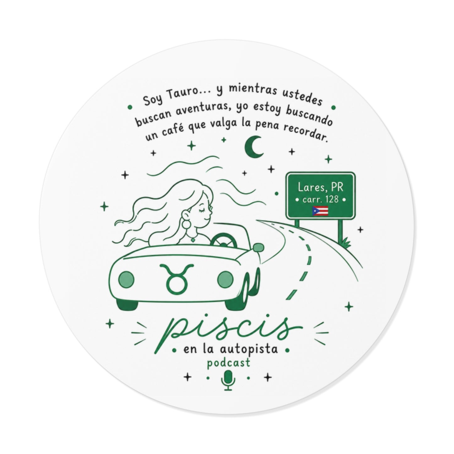 Sticker Waterproof de Vinyl – Tauro en la Autopista